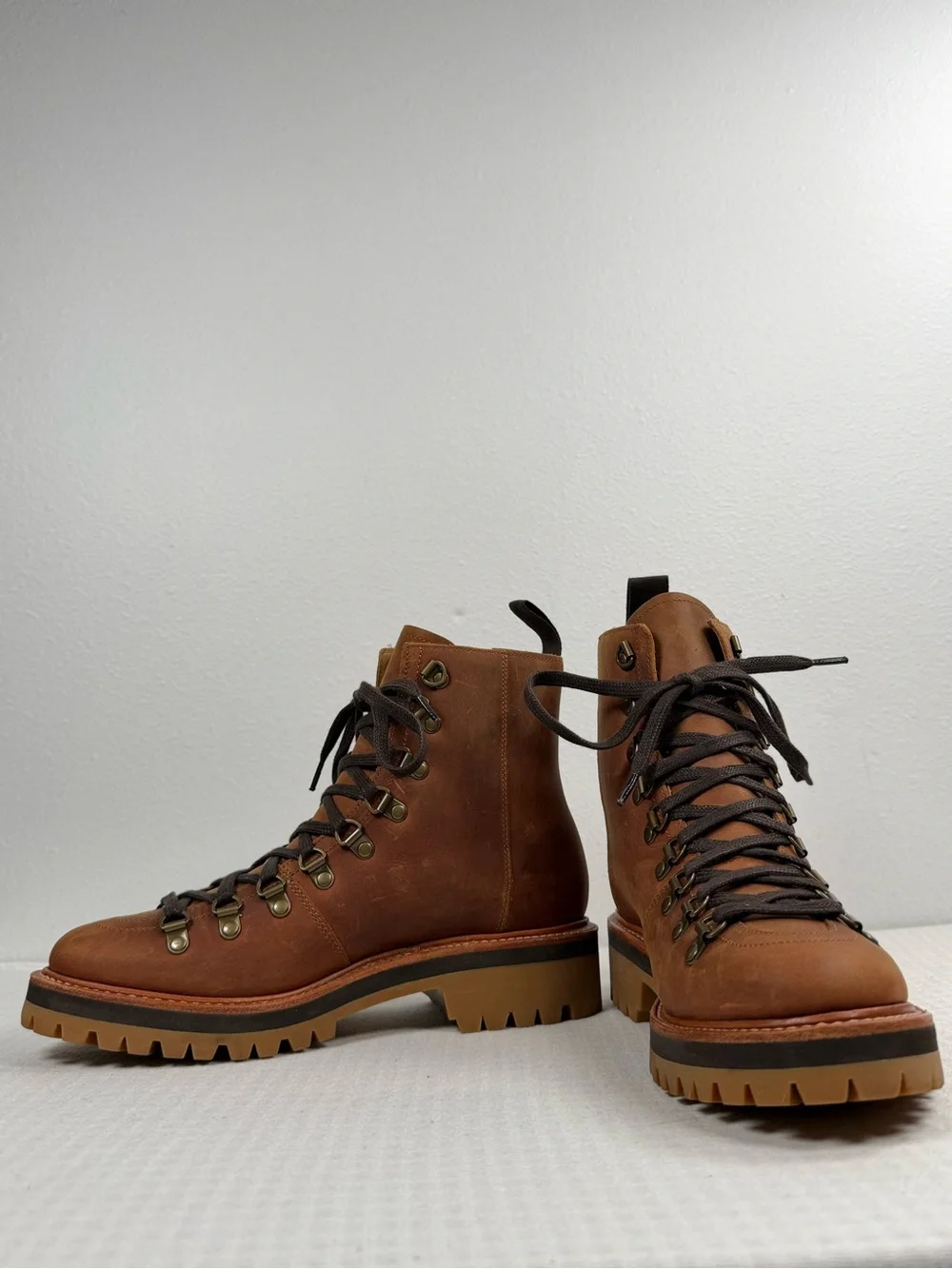 Grenson Brady Men’s Hiker Boots Size 7 US (6 UK) Brown Leather Commando Soles